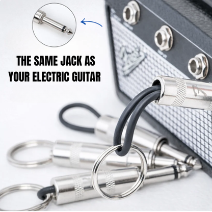 Mini Guitar Amp Key Holder with real Jack Plugs
