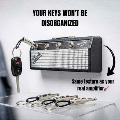 Mini Guitar Amp Key Holder with real Jack Plugs